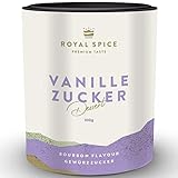 Royal Spice Bourbon Vanillezucker 100g - Mit echter Bourbon Vanille - Ersetzt künstlichen Vanillinzucker beim Backen, Süßspeisen, als Topping für Backwaren, Kekse & Desserts, Pfannkuchen & Vanilleeis