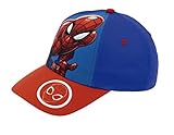 Marvel Spiderman Hut für Jungen, Verstellbare Kappe, Superheld Avengers Design, Sommermütze Jungen, Geschenk für Jungen (Blau)