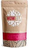 WOW TEA Detox Тее - 21 tage detox tee | Programm zur tiefen Körperreinigung | Entgiftung tee | Detox teemischung mit Yerba-Mate, Grüner Tee, Pu-erh | 150g, Made in EU