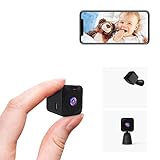 Mini Kamera 4K HD Mini Überwachungskamera Live Übertragung Handy APP Für Innen WLAN Videoüberwachung Mit Akku Kleine WiFi Babyphone sicherheitskamera Kompakte Haustierkamera Bewegungsmelder Nachtsicht