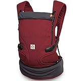 Ruckeli Basic Slim Babytrage | Fullbuckle | 50/56-98 cm | Bauchtrage & Rückentrage & Hüfttrage | ab Geburt bis Kleinkindalter | Baby Carrier | Red Pear