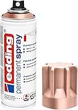 edding 5200 Permanent Spray Rosegold 200ml Acrylfarbe zum Bemalen oder Dekorieren von Glas, Metall, Holz, Keramik, Kunststoff, Leinwand, Acrylfarbe Sprühdose