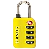 STANLEY TravelMax TSA Zahlenschloss 30mm gelb 4-stellig S742-059, Schloss, Bügelschloss