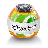 Powerball Max Red, gyroskopischer Handtrainer mit rotem Lichteffekt inkl. Drehzahlmesser, transparent-rot, das Original von Kernpower