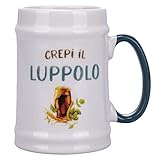 Villa d'Este Home Tivoli Bierkrug 500 ml in New Bone China, Le Travisate