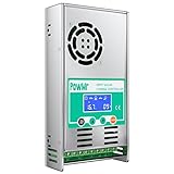 PowMr MPPT 60A Solarladeregler 48V 36V 24V 12V Auto Max 160V DC Eingangssolarregler für belüftete versiegelte Gel-NiCd-Lithiumbatterie mit Hintergrundbeleuchtung LCD 【Software Update Version】