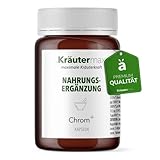 NEU! Chrom Kapseln hochdosiert | Chrom Tabletten mit Zink, Selen und Mangan nach Kräutermax Originalrezeptur | Vegan - für den Erhalt eines normalen Blutzuckerspiegels | 1 x 60 Stück