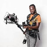 DF DIGITALFOTO Thanos Pro II Stützweste Steadicam System für Crane 3s RS 2/RSC 2 Gimbal mit Drehbarem Einbeinstativ, Kompatibel mit Allen Gimbals mit 1/4 oder 3/8 Zoll Schraubenloch