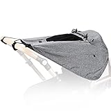 Sonnensegel Kinderwagen, Etercycle Universal Sonnenschutz für Kinderwagen mit UV Schutz 50+ und Wasserdicht, Sichtfenster und Extra Breite Schattenflügel, Verstellbar Sonnendach für Kinderwagen