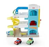 Fisher-Price FHG50 - Little People Parkhaus Spielset, mit bewegbarem Aufzug,Spielzeug ab 1 Jahr