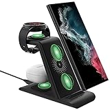 Aimtel Kabelloses Ladestation Kompatibel mit Samsung Galaxy Watch 5 Pro 45mm induktive Ladegerät für Galaxy Watch 5/4/3/Active 2/1/Galaxy S22 Ultra S21 S20 S10 Z Flip 4 Z Fold 4 Galaxy Buds+/live/Pro