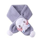 RENGU Frauenhut 2022 Kinderschal Babyschal Elefant Warmer Schal Nachahmung Kaninchen Jungen Und Mädchen Winterschal Herren-Snowboard (Grey, One Size)