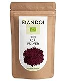 Mandoi BIO ACAI Pulver 100g, EINFÜHRUNGSANGEBOT. Acai Berry Powder aus 100% reinen Beeren ohne Zusätze, Zuckerzusatz aus Brasilien