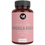 Vergleichssieger 2022 - Rhodiola Rosea Kapseln · hochdosiert mit 800mg Tagesdosis · 3% Rosavin zu 1% Salidrosid· Premium Rosenwurz Extrakt 100% Natur & vegan · Ohne Zusatzstoffe · 400mg Kapsel