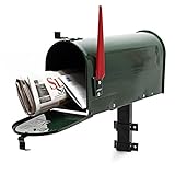 US Mailbox Briefkasten Amerikanisches Design grün mit passender Wandhalterung