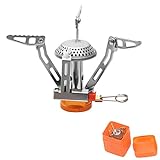 Besudo Gaskocher Camping mit Piezozündung 3500W, Mini Gas Campingkocher Gasbrenner, Camp Gasherd für Primus/Weber/Coleman/Maximum Gas Kartuschen, Portable Gas Stove Trekking Picknick Outdoor New2