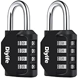 2 Pack Zahlenschlösser Vorhängeschloss 4-Stelliges, Diyife® Kombinationsschloss, Wetterfestes Metall & Plated Steel Combination Lock für Schule, Gym Locker, Garage, Gatter, Hasp Cabinet & Storage