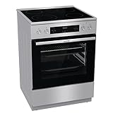 Hisense Gorenje GECS6C 70 XPA Elektro-Standherd mit Glaskeramik-Kochfeld 60 cm / 71 Liter/ExtraSteam/GentleClose/AirFry/Versenkbare Knebel/AquaClean/PerfectGrill/Teleskopauszüge/edelstahl