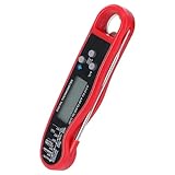 MOLUCKFU 1stk Grillthermometer Temperaturfühler Digitales Lebensmittelthermometer Kochsonde Digital Grillsonde Küchensondenthermometer Elektronisches Fleischthermometer Rot Metall