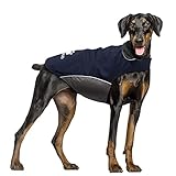 IREENUO Wasserdichter Hundemantel, Hundejacke Winter Winddichter Warmer Hunderegenmantel für Mittelgroße bis Große Hunde mit Sicheren Reflexstreifen und Verstellbarem Brustriemen