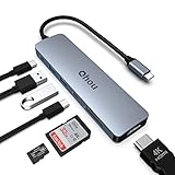 USB C Hub, Qhou 7 in 1 USB C Adapter mit 4K HDMI, USB C 3.0, 2 USB 3.0 Ports, 100W PD, SD/TF und 100W PD USB C Dock Kompatibel mit Thunderbolt 3, MacBook Pro/Air, Windowsund Andere Typ C Geräte