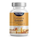 Curcuma Extrakt Kapseln - Curcumin-Gehalt EINER Kapsel entspricht ca. 17.000mg Kurkuma - 95% Extrakt Hochdosiert - 90 vegane Kapseln - Laborgeprüft, vegan & ohne Zusätze in Deutschland hergestellt