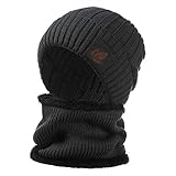 Strickmütze Damen Sportmütze Thermo Warm Merino Beanie Bommelmütze Fischer Mütze Damenmütze Arbeitsmütze Fahrradmütze Cuffed Plain Hat Schlupfmütze Wollmütze Verdickungsmütze Thermomütze