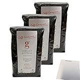 Kaffeebohnen Gisellas Bottega Caffe Emozione Black Edition 3er Pack (3x1kg Packung) + usy Block