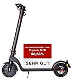 Scoot One Elektroscooter E 7 – E Scooter mit Straßenzulassung ABE – herausnehmbarer Lithium-Ionen-Akku 15 – 20 km Reichweite 20 km/h, bereits eingefüllte Pannenschutzflüssigkeit, schwarz