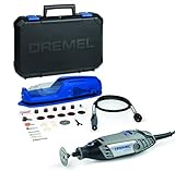 Dremel 3000 Multifunktionswerkzeug 130W, Set mit 1 Aufsatz, 25 Zubehörteilen und Koffer, Variable Drehzal 10.000-33.000 U/min zum Schneiden, 3,2 mm, Schleifen, Gravieren, Schärfen, Schwarz/Blau