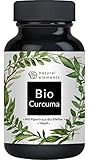 Bio Curcuma - 240 Kapseln - 4542mg (Bio Kurkuma + Bio schwarzer Pfeffer) pro Tagesdosis - Mit Curcumin & Piperin - Hochdosiert und vegan