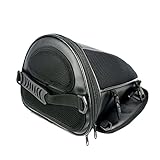 MIGHTYDUTY Hecktasche Motorrad Wasserdicht Multifunktionale Tankrucksack Zum Mitnehmen PU Leder Motorrad Rücksitz Satteltasche Schwarz