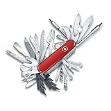 Victorinox, Taschenmesser, Swiss Champ XXL, 91 mm, rot (73 Funktionen, Klinge, mit Wellenschliff, Klinge, Klinge)