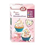 RUF Mini Marshmallows, Mäusespeck Schaumzucker in bunten Pastellfarben, ideal auch für Heißgetränke, Milchshakes oder zum Naschen, glutenfrei, 10er Pack (10x45g)