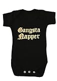 Baby Moo's Unisex Baby Gang(612) Babystrampler, Schwarz, 6-12 Monate