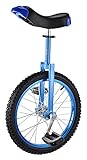 MQLOON Einräder 18 Zoll Einrad Einstellbar, für Anfänger und Profis Unisex, Einrad Balance Übung Spaß Fahrrad Fitness für Estes Geschenk (Blau)