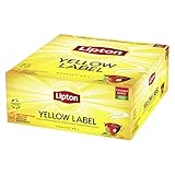 Lipton Yellow Label Schwarzer Tee/ Siyah Çay - 1er Pack 100 Teebeutel (1x 200 g) Rainforest-Alliance zertifiziert (Türkische Variante -Türkiye 'nin 1 numaralı bardak poşet çay markası)