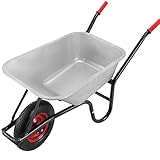 YESJmn 100L 250kg Garten Stahlfelge Schubkarre Bauschubkarre Gartenkarre Transportkarre