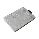 PANNY Haut Portemonnaie Leather Card weich Multi-Card Halter Männerkarte Brieftasche Mini Brieftasche Mit Kleingeld (Grey, One Size)