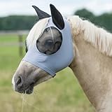 Busse Fliegenmaske Twin Fit Flexi in grau, Größe:Warmblut