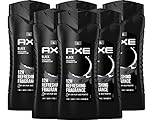 AXE 3-in-1 Duschgel & Shampoo Black XL für langanhaltende Frische und Duft im 6er Pack, Herren Men Showergel für Body Face Hair Wash, Shower Gel dermatologisch getestet (6x 400ml)