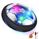 lenbest Air Power Fußball - Fussball Geschenke Jungen - LED Fussball Kinder - Wiederaufladbar Indoor Fußball - Kinderspielzeug Kinder Spielzeug ab 3 4 5 6 7 8 9 10 Jahre Junge Jungen - Hover Ball