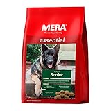 MERA essential Senior, Hundefutter trocken für ältere Hunde aller Rassen, Trockenfutter mit Geflügel Protein, gesundes Futter zur Entlastung der Nieren, ohne Weizen (12,5 kg)