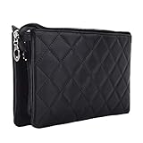 Handtaschenorganizer - CLUTCH Tasche - stabiler Taschenorganizer mit verstärkten Innenwänden - Handtaschen Organizer mit 6 Innentaschen und 3 Reißverschlüssen - Organizer Tasche - Bag in Bag