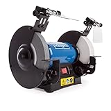 Scheppach Doppelschleifer SM200AL Schleifmaschine Schleifgerät | 500W Leistung | Verstellbarer Funkenschutz | Schleifscheibe 200mm Ø | inkl. Schlicht- und Schruppscheibe