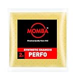 VDM Home Products Momba® Synthetisches FENSTERLEDER GELOCHT 2er Set - für Streifen- und fusselfreie Reinigung. Gelocht für verbesserte Saugfähigkeit und Flexibilität. Besonders langlebig