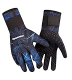 3mm Neopren Handschuhe, Wärmende Tauchhandschuhe, Neoprenanzug Handschuhe für Herren Damen, Anti-Rutsch-Neopren Handschuhe für zum Tauchen, Surfen, Kajakfahren, Schnorcheln, Segeln, Bootfahren