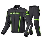 ZDSKSH Motorrad Jacken Herren Mit Protektoren, Motorradjacke Und Hosen Wasserdicht Motorradkombi 2teilig, Geeignet Für Frühling, Sommer, Herbst Und Winter