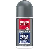 Hidrofugal Men Frisch & Stark Roll-on (50 ml), starker Anti-Transpirant Schutz mit erfrischendem Duft, Deo für Männer ohne Ethylalkohol