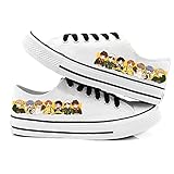 Jiaju Klassische Vintage-Segeltuchschuhe, K-Pop BTS-Freizeitschuhe for Jungen und Mädchen – Innensohle und Futter aus 100% Baumwolle – Gummi-Außensohle Armee (Color : White, Size : 4 UK)